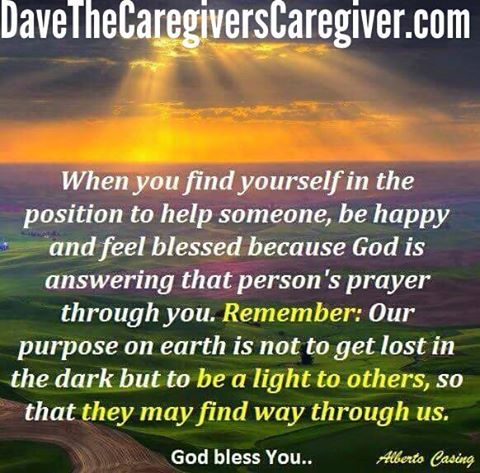 Caregivers, Be A Light To Others